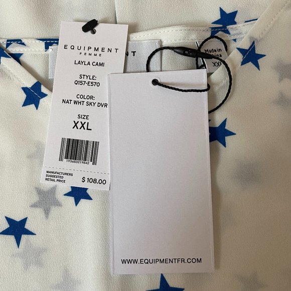 Silk Camisole with Blue Star from Equipment - Picture 11 of 12